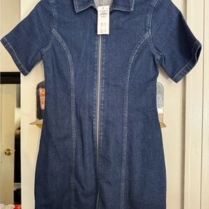 Abercrombie & Fitch Denim Mini Dress - Blue